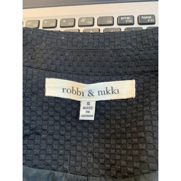 Robbi & Nikki Women's One Button Blazer Jacket Casual Long Sleeve Black Size M - Picture 3 of 5